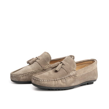 D’004 MOCASSIN EN CUIR DAIM GRIS