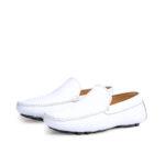D’003 MOCASSIN EN CUIR BLANC