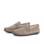 D’005 MOCASSIN EN CUIR DAIM GRIS