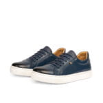 D’367 BASKET EN CUIR BLEU