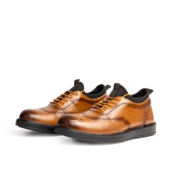 D’087 CHAUSSURE EN CUIR TABAC