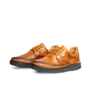 D’366 CHAUSSURE EN CUIR TABAC