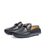 D’002 MOCASSIN EN CUIR BLEU