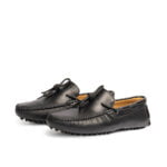 D’001 MOCASSIN EN CUIR NOIR