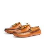 D’001 MOCASSIN EN CUIR TABAC