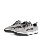 D’090 BASKET EN CUIR DAIM GRIS