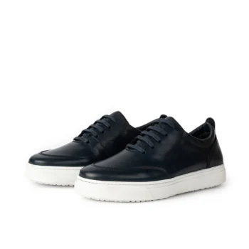 D’100 BASKET EN CUIR BLEU