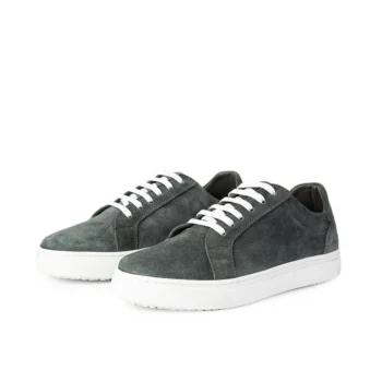 D’181 BASKET EN CUIR DAIM GRIS