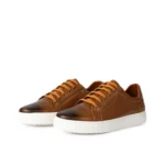 D’181 BASKET EN CUIR TABAC