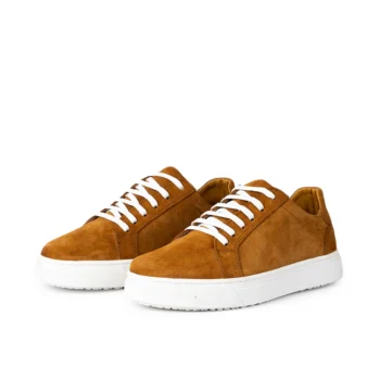 D’181 BASKET EN CUIR DAIM TABAC