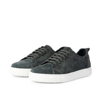 D’2015 BASKET EN CUIR DAIM GRIS FONCÉ
