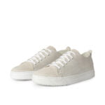 D’931 BASKET EN CUIR DAIM BLANC CASSÉ