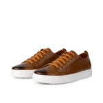 D’931 BASKET EN CUIR TABAC