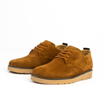 D’019 CHAUSSURE EN CUIR DAIM TABAC