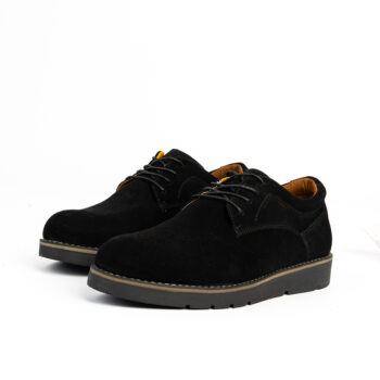 D’019 CHAUSSURE EN CUIR DAIM NOIR