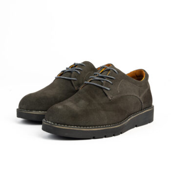 D’019 CHAUSSURE EN CUIR DAIM GRIS